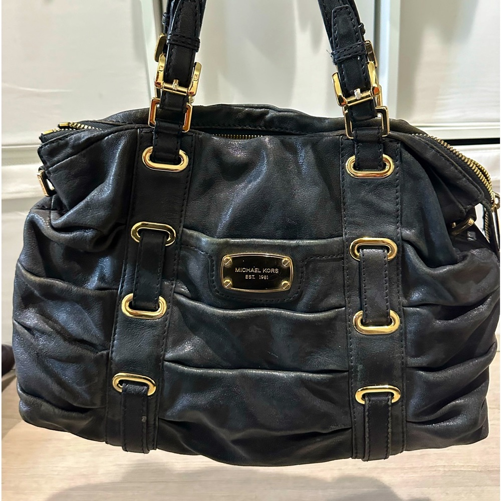 Michael Kors Black Leather Bag